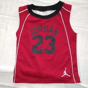 Infant sleeveless sports jersey, JORDAN 23, red, 24M